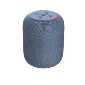 Blue LED Fabric Bluetooth Home Speaker 10W Wireless Portable NIB LED Light Ring